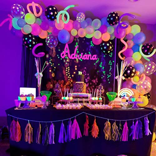 6.6ft 120 LED Black Light Strips, Battery Operated UV LED Strip for Glow Party, Halloween, Glass, Poster, Painting, Battery Not Included