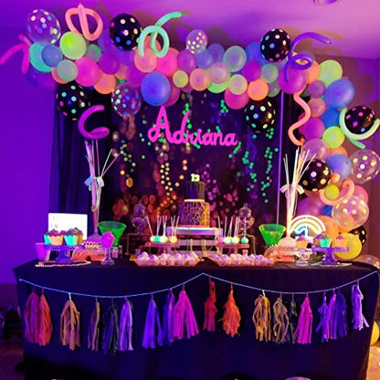 6.6ft 120 LED Black Light Strips, Battery Operated UV LED Strip for Glow Party, Halloween, Glass, Poster, Painting, Battery Not Included