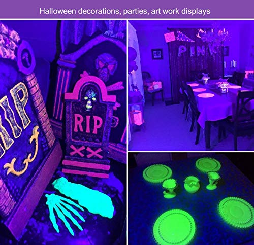 LED Black Light, 10W USB Compatible UV LED Blacklight Tube for Blacklight Bulb Replacement, Glow in the Dark, Halloween, Posters, Blacklight Parties, Fluorescent Glow