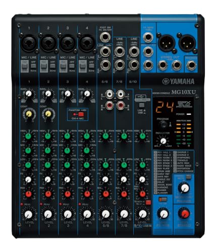 YAMAHA MG10XU 10-Input Stereo Mixer with Effects - size: 10-Input, style: USB Interface and Effects