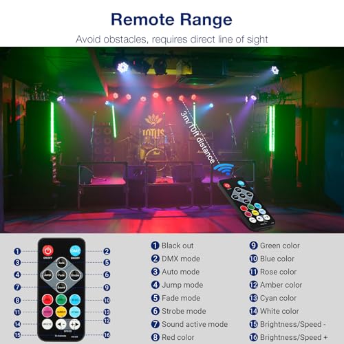 90W Dimmable RGB Battery Par Lights by Remote & DMX Control (2Pack) | 20H Single Color 5H Charging, Rechargeable LED Par, Uplight for DJ Party Event Wedding Church Concert Band Club
