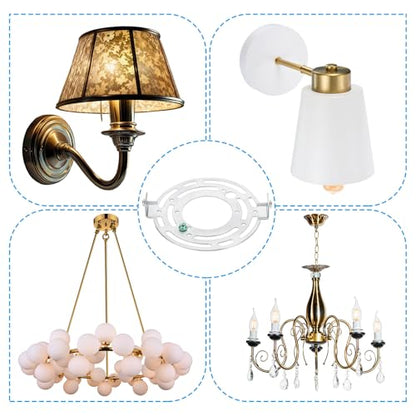 PATIKIL 115mm (4.5") Universal Light Fixture Mounting Bracket Kit, Light Crossbar Round Ceiling Plate with Screw for Wall Lights Ceiling Lighting Pendant Chandelier - size: 115mm