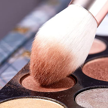 Jessup Makeup Brushes Set Professional, 25PCS Pink Premium Natural Powder Foundation Eyeshadow Blending Concealer Blusher Highlight Labeled Brushes, T290 - color: Blushing Bride