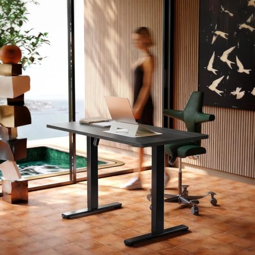 HUANUO 40x24 Inch Electric Standing Desk, Height Adjustable, Grey | 176 Lbs Capacity, Smooth Home Office Desk, 4 Memory Presets & Headphone Hooks, 28.3–46.5 Inch Height Range, Easy to assemble - color: Grey, size: 40" X 24"