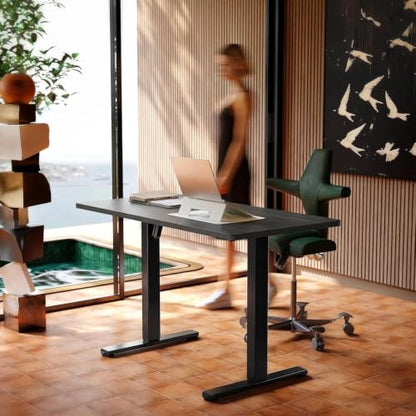 HUANUO 40x24 Inch Electric Standing Desk, Height Adjustable, Grey | 176 Lbs Capacity, Smooth Home Office Desk, 4 Memory Presets & Headphone Hooks, 28.3–46.5 Inch Height Range, Easy to assemble - color: Grey, size: 40" X 24"