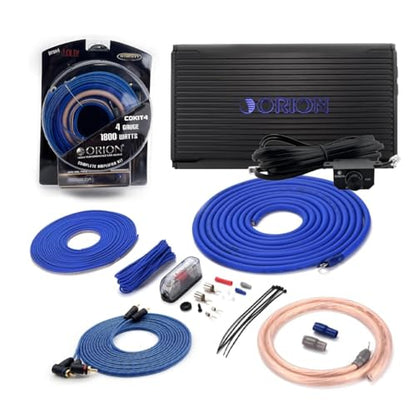 Orion CEA1200.1D Class-D Monoblock Subwoofer Amplifier + COKIT4 4 Gauge Amp Wiring Kit Combo, 4800W Max, 1200W RMS Car Audio Amp Install Bundle - size: 1200W 1-Channel Amp Kit