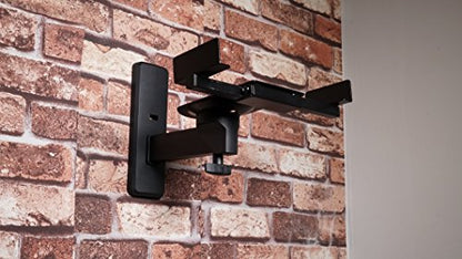 Rockville RHSB8 Universal Wall Mount Speaker Brackets (Pair), Adjustable 5.5-12 Inch Width, 180-Degree Swivel, 10-Degree Tilt, Heavy-Duty Steel, for Home Theater and Studio Speakers