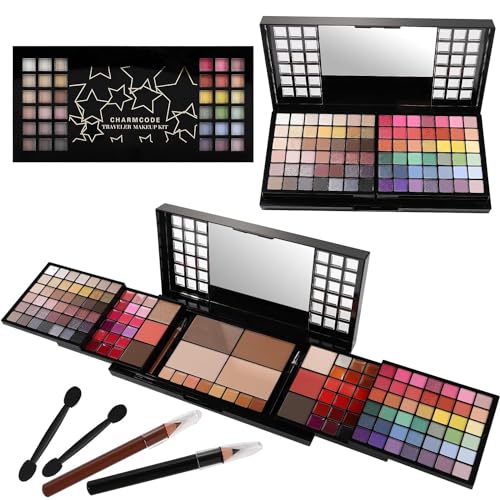 CHARMCODE All in One Makeup Kit, Makeup Kit for Women Full Kit, Make Up Christmas Gift Set for Teen Girls- Eyeshadow Palette,Lip Gloss,Concealer,Highlighter,Blush,Eyeliner,Brow Powder & Contour - color: 138-Color Full Makeup Kit