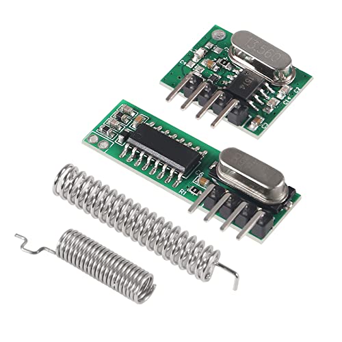 5pcs 433mhz Wireless RF Transmitter and Receiver with Antenna Ask Remote Control Module DIY Kit for Arduino
