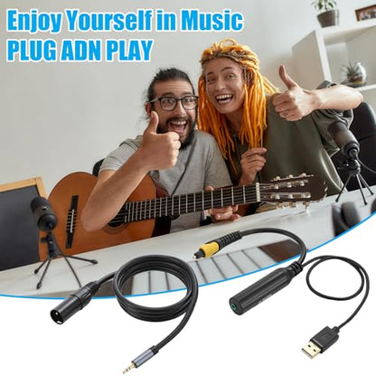 Sabary 192KHz DAC Optical to XLR Converter, 3.3 Ft Optical Cable to Unbalanced Male XLR Audio Cord Adapter, Digital to Analog Audio Converter for HDTV, DVD, Set-Top Boxes