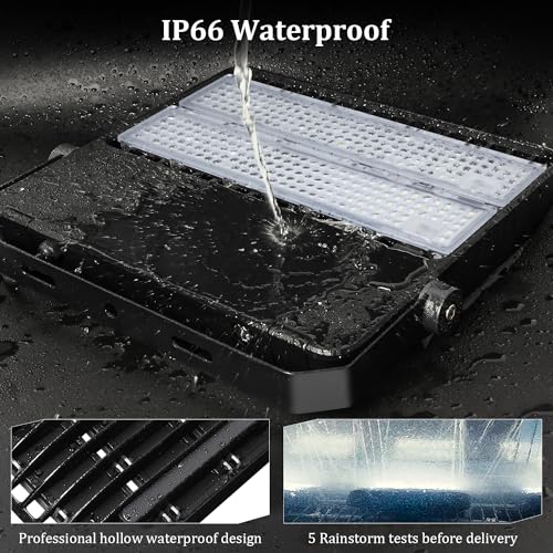 240W LED Stadium Flood Lights Outdoor 36000LM Super Bright | Yoke Wall Mount with Adjustable Bracket Parking Lot Floodlights 5000K 100V-277V Commercial IP65 Waterproof Black Arena Lamp - size: Large/240-1
