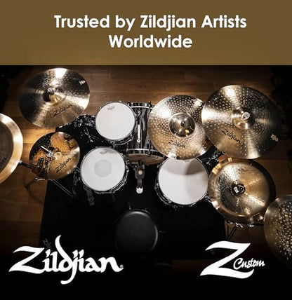 Zildjian Z40104 15" Z Custom Hi-Hats Cymbals | Crisp Chick Articulation, Tight Groove Control, Clean Stick Response, Built for Any Drum Set, Pro Bronze Alloy Build - size: 15-Inch