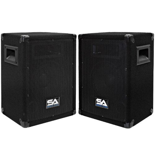Seismic Audio - Pair of 8" PA DJ Pro Audio Band Speakers 150 Watts - Use as a Main or a Monitor - Karaoke - size: Pair