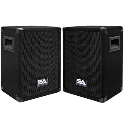 Seismic Audio - Pair of 8" PA DJ Pro Audio Band Speakers 150 Watts - Use as a Main or a Monitor - Karaoke - size: Pair