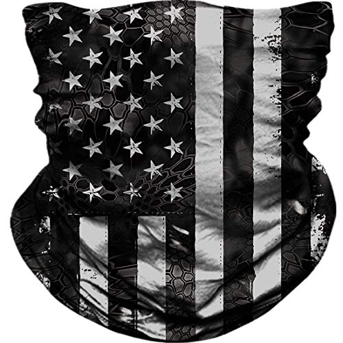 Neck Gaiter Shield Scarf Bandana Face Mask Seamless UV Protection for Motorcycle Cycling Riding Running Headbands - color: A National Flag-black