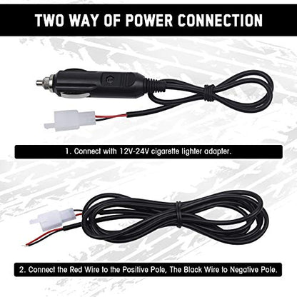 LINKITOM 4pcs Ultra Slim LED Strobe Lights w/Controller, Red/White - color: Red&White