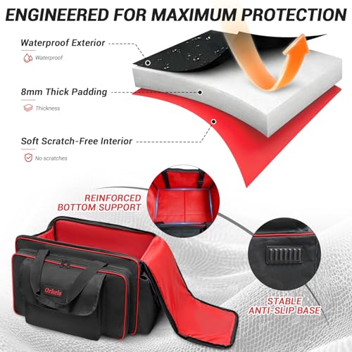 ORKELS Portable Speaker Bag 8Inch for EON Series Speakers, Water-Resistant, Padded, Durable Carry Case with Shoulder Strap (8'' Speaker: EON Compact, IRX108BT) - size: For 8'' Speaker