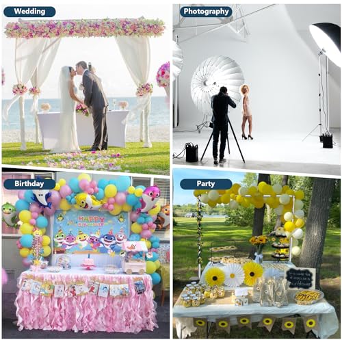 20x 8.6ft Pipe and Drap Photo Studio Backdrop Stand Kit, Heavy Duty Adjustable Frame Backdrop Stand with Flat Base,Carry Bag for Event, Birthday Party, Party Banquet Decorations.