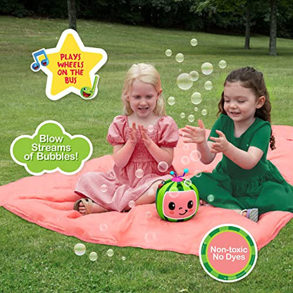 CoComelon NO Spill Musical Bubble Machine | Bubble Toy for Baby, Toddlers and Kids | Amazon Toys Exclusive with 20oz of Extra Bubble Solution (Bubble Solution Bottle Colors Will Vary) - style: Cocomelon