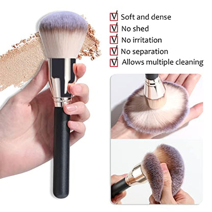 BS-MALL Makeup Brush Set Super Large Big Size Premium Foundation Synthetic Powder Concealers Makeup Brushes Cosmetic Brushes - color: A-Champagne