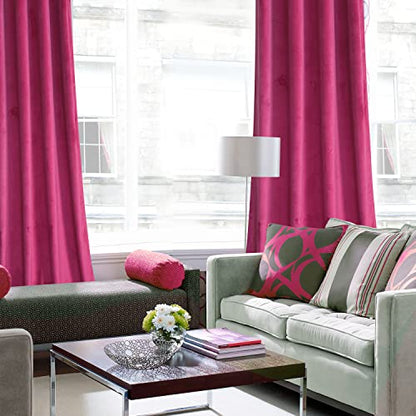 Roslynwood Velvet Berry Curtain 84 inches Long - Curtains Block Light Curtains Drapes Rod Pocket Thermal Insulated Window Treatment for Dining Room/Living Room, W52 x L84, 2 Panels - color: Berry, size: 52"W x 84"L (Pack of 2)