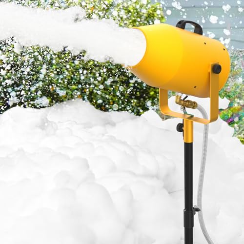Foam Party Machine,1000W Outdoor Foam Machine With Adjustable Tripod Stand | Continuous Foam Output, 3-5m Spray Distance, Water Pump Design, 34-46 Inch Adjustable Stand for Lawn and Backyard - color: Yellow4