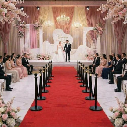 12PCS Black Stanchion Post with 8PCS 5ft Velvet Ropes,Black Stainless Steel Stanchion Posts,Queue Line Crowd Control Barrier for Red Carpet, Wedding, Party and Exhibition - color: Black-12PCS