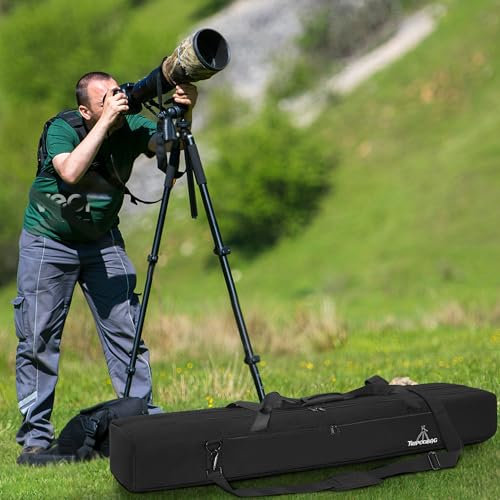 TORIBIO Tripod Carrying Case Bag,Padded Protective 48.5"x12"x6“ | with Shoulder Strap and Handle, Heavy Duty, for Music Stand Mic Speaker Camera Monopod Stand - size: 48.5" x 12" x 6"