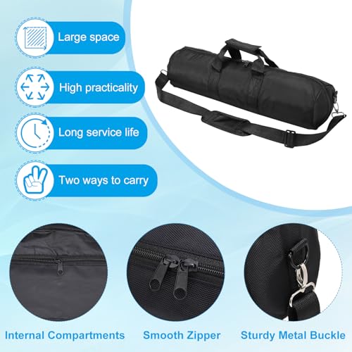 PATIKIL Tripod Carrying Case, 19.7" x 5.1" Heavy Duty Nylon Padded Tripod Bag with Adjustable Shoulder Straps and Handles for Light Stands Umbrellas Tripods Mic Speaker Stand, Black - size: 19.7" x 5.1"