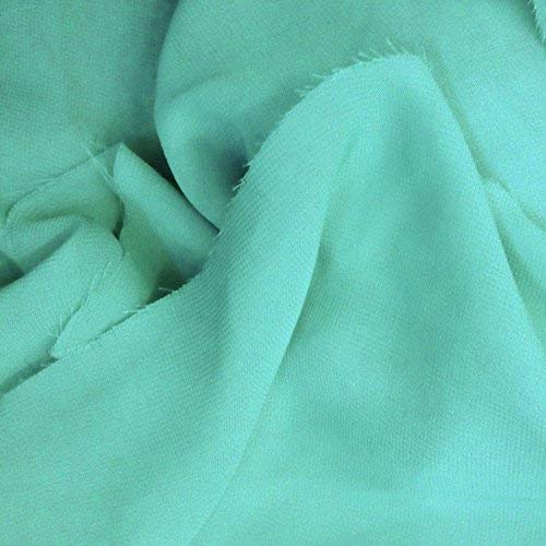 New Creations Fabric & Foam Inc, Polyester See Through Chiffon Backdrop Drape Curtain Panel (Aqua, 5 Feet Wide x 10 Feet High, 2 Panel) - color: Aqua, size: 5 Feet Wide x 10 Feet High, 2 Panel