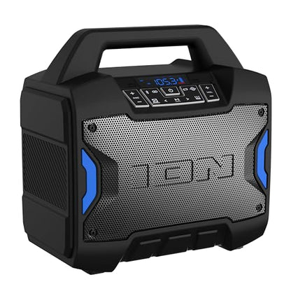 ION Tailgater Boom 60W Portable Bluetooth Outdoor Speaker | Water Resistant, Radio, Mic Input, USB Charging, Stereo Linking, Bass Boost and App Control, for Parties and Outdoor Events - style: 60W water-resistant
