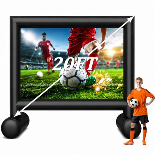 CZGBRO Inflatable Projector Screen Outdoor, 20FT Blow up Movie Screen - size: 20FT