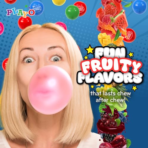 Playo 10.5" Gumball Machine for Kids, Spiral Style Candy Dispenser for Gifts, Parties or Events - Bubblegum Machine w/Gumb Balls Included - color: Blue