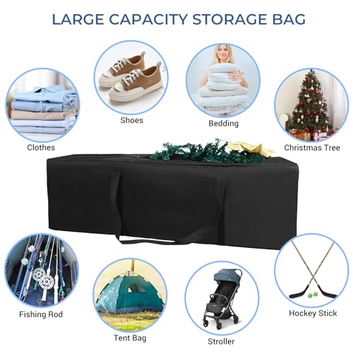 COOLBEBE 60" Sports Duffle Bag - 332L Extra Large Travel Duffel Luggage Bag | Upgrade Zipper, Sturdy & Water Resistant Long Duffle Bag for Camping Moving (Black 60inch) - size: 60" x 17" x 20"