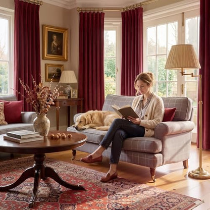 RYB HOME Red Velvet Blackout Curtains 90 inches Long for Living Room - color: Red, size: 52"W x 90"L (Pack of 2)
