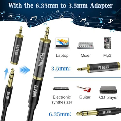 6.35mm (1/4 Inch) TRS Male to XLR Female Cable 4 Ft, Balanced Professional Shielded Stereo Microphone Cable Cord, Gold Plated for Mixer AMP Speaker Amplifier with 6.35 to 3.5mm Adapter+Ties - size: 4FT, style: 6.35mm to XLR Female