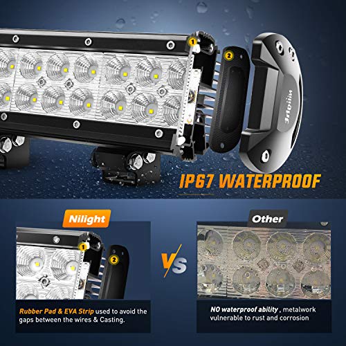 Nilight 39Inch 252W Led Light Bar Spot Flood Combo 24V 12V Boat Lighting Off road Driving Work Lights for Van Camper Wagon Car Pickup ATV UTV SUV Truck, 2 Years Warranty - size: 1PC 39Inch 252W LED Light