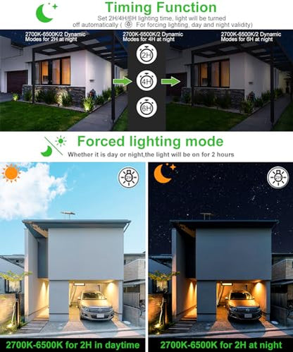 CLY 6 in 1 Solar Spotlights Landscape Outdoor Garden, Solar Powered Lights - color: Warm White/Natural White/Cold White, size: 6-IN-1