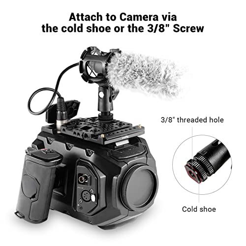 SmallRig Microphone Shock Mount Cold Shoe Pinch for Camera Shoe Boompole (Pack of 2) - size: 55x50x121mm (Pack of 2)