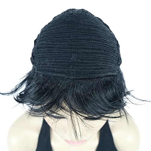 Lydell Short Layered Shaggy Wavy Full Synthetic Wigs Black - color: 1 Black