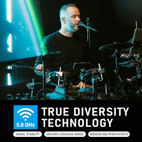 Xvive U45T9 Wireless in Ear Monitor System 5.8ghz with T9 2BA Drivers IEM Earphone, IEM System Transmitter and Bodypack Receiver for Studio, Band Rehearsal, Live Performance, Channel Scan Mode - style: U45T9
