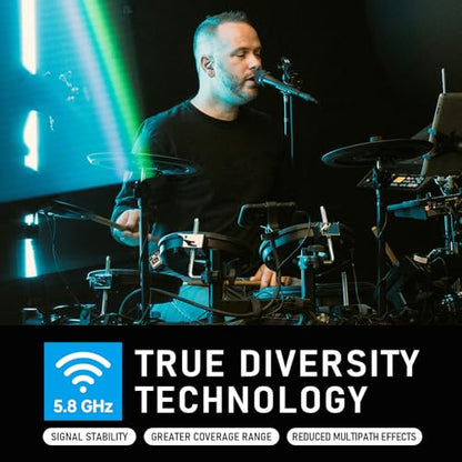 Xvive U45T9 Wireless in Ear Monitor System 5.8ghz with T9 2BA Drivers IEM Earphone, IEM System Transmitter and Bodypack Receiver for Studio, Band Rehearsal, Live Performance, Channel Scan Mode - style: U45T9
