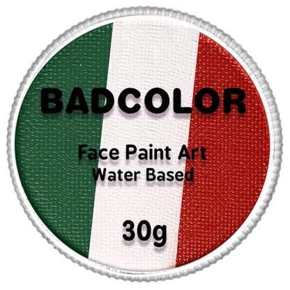 Green White Red World Cup Mexico Flag Face Body Paint Set, Face Painting Kit with Paintbrushes for Halloween Day of the Dead Catrina Makeup Clown Skull Tribal Warrior Christmas Elf Queen SFX Make-up - color: Mexico Flag/Catrina