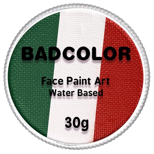 Green White Red World Cup Mexico Flag Face Body Paint Set, Face Painting Kit with Paintbrushes for Halloween Day of the Dead Catrina Makeup Clown Skull Tribal Warrior Christmas Elf Queen SFX Make-up - color: Mexico Flag/Catrina