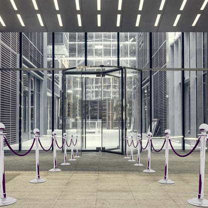 5 Feet Purple Velvet Hanging Ropes with Silver Polished Hooks(2PCS) | Crowd Control Stanchion Ropes fit for Movie Theaters,Church,Restaurants,Hotels,Grand Openings, Concert venues - color: Purple-5 Feet-Silver Plated Hooks-2PCS
