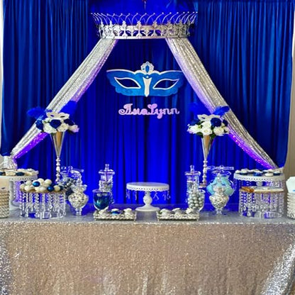 Royal Blue Backdrop Curtain 2 Panels-Wrinkle-Free Royal Blue Curtains Polyester Photography Drapes for Baby Shower Birthday Party Photo Background Backdrop Stand- 8 X10FT - color: Royal Blue, size: W4' x H10'(2 panels)