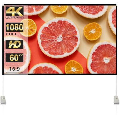 SKERELL Outdoor Projector Screen with Stand : Portable Projection Screen for Outside Theater Home Backyard Movies 60 inch - size: 60 inches