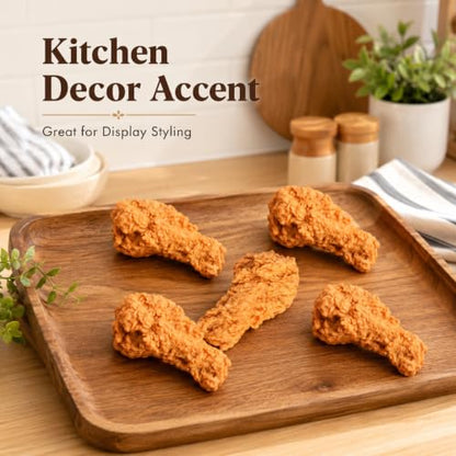 5 Pcs Simulated Chicken Legs Fake Food Model Simulated Model Lifelike Fake Fried Chicken Kitchen Home Party Decoration Display Photography Props