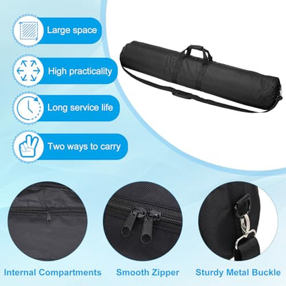 PATIKIL Tripod Carrying Case, 43.3" x 7.9" Heavy Duty Nylon Padded Tripod Bag with Adjustable Shoulder Straps and Handles for Light Stands Umbrellas Tripods Mic Speaker Stand, Black - size: 43.3" x 7.9"
