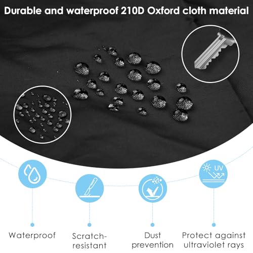 Speaker Cover, Outdoor Speaker Covers for PA/DJ Lightweight Powered Speaker, UV Protection Water Resistant Dustproof 210D Oxford Cloth Speaker Covers (2 PCS) (Black, 15 Inch) - size: 15 Inch